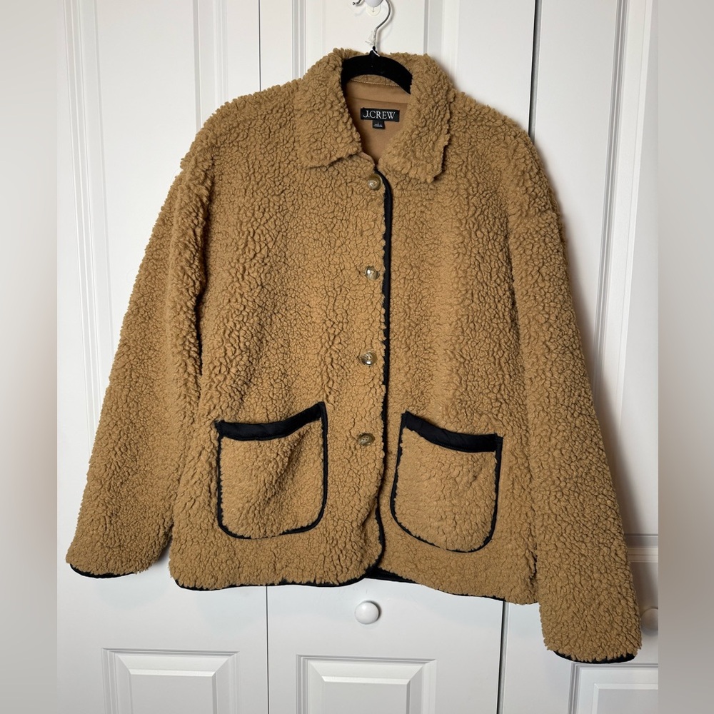 J.CREW teddy coat 100% cotton